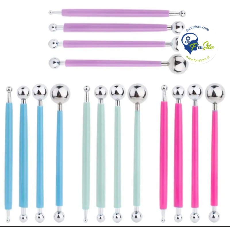 Set de 4 piezas acero (estimuladores velo paladar)