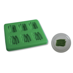 Molde silicona porotos verdes