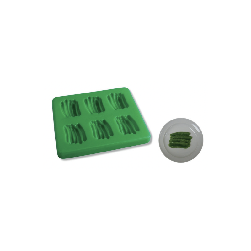 Molde silicona porotos verdes